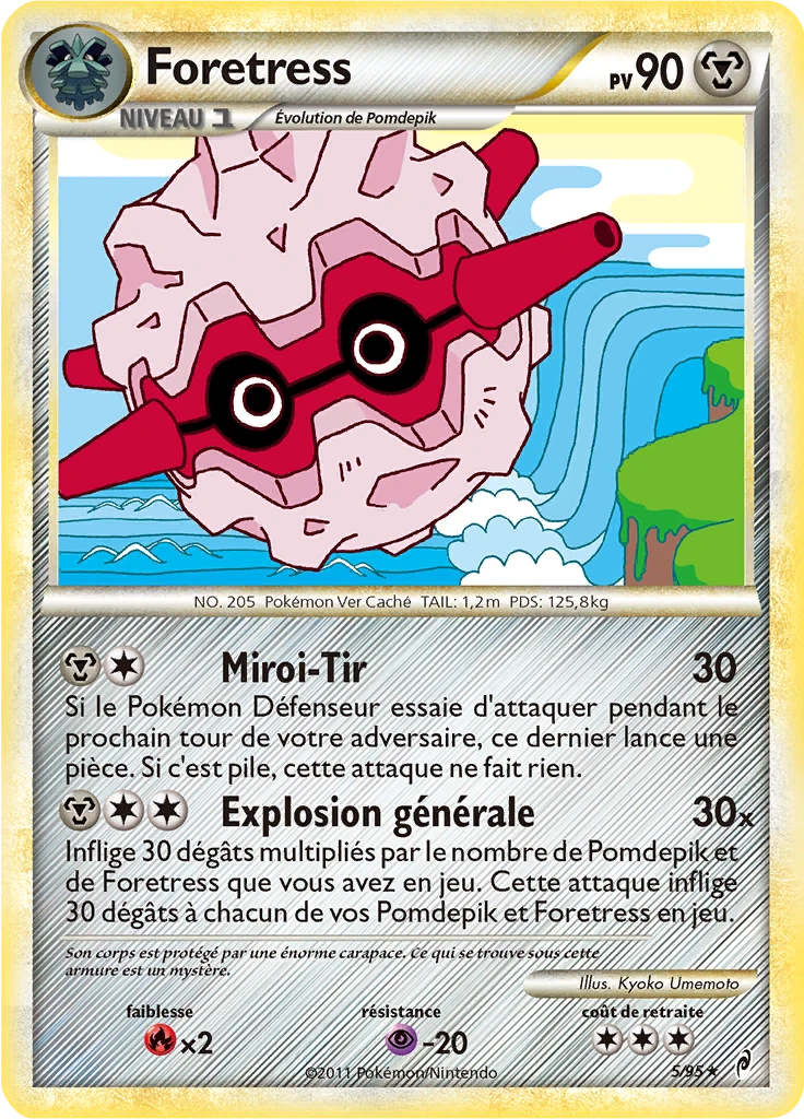 Carte Pokémon Foretress de l'extension L'appel des Légendes