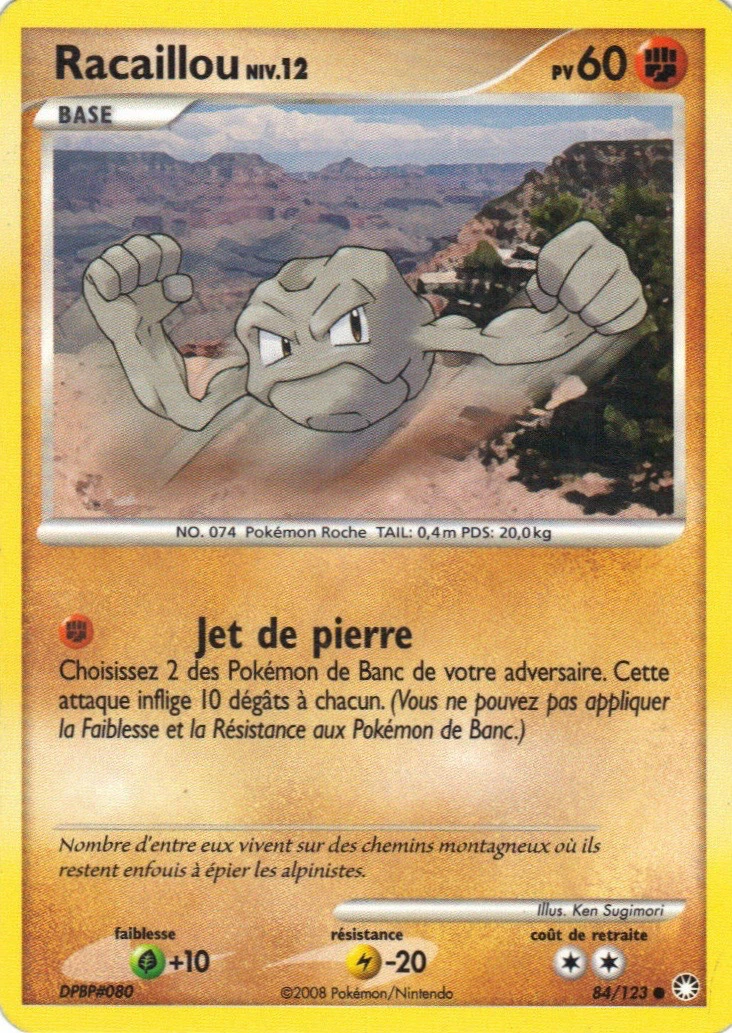 Carte Pokémon Racaillou de l'extension Trésors Mystérieux