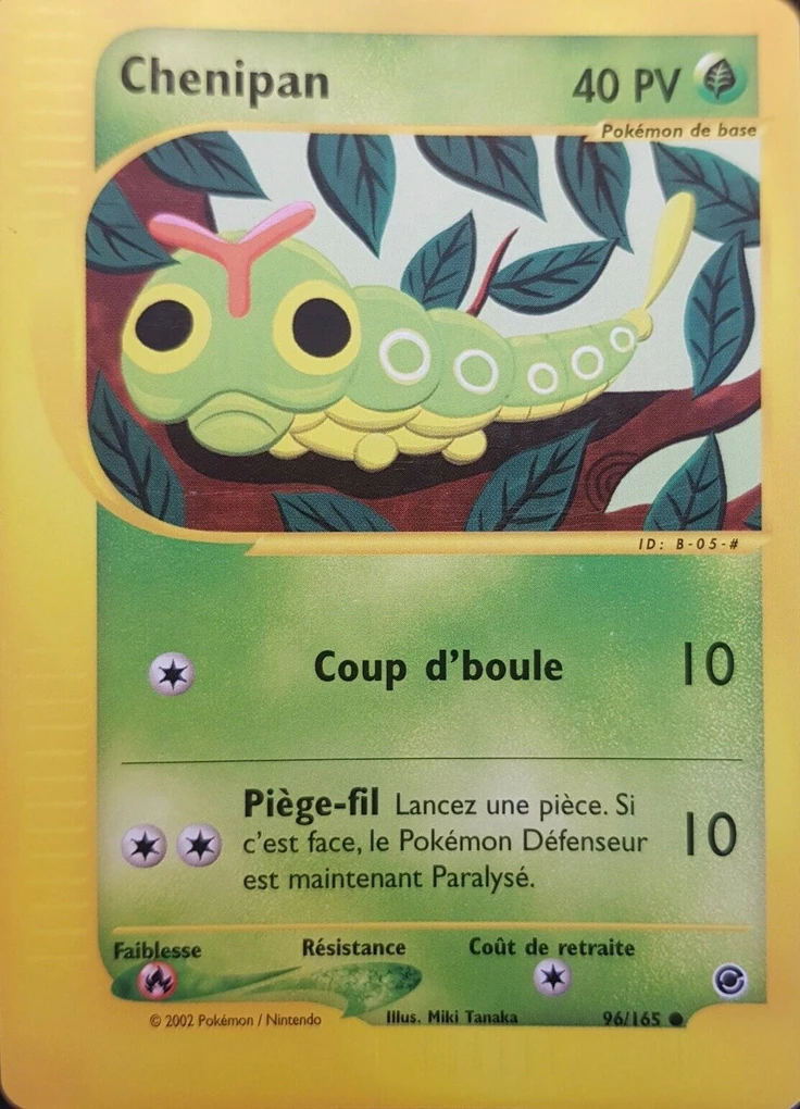 Carte Pokémon Chenipan de l'extension Expedition