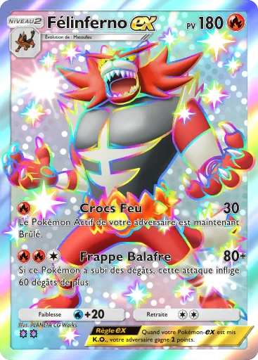 Carte Pokémon Félinferno-ex de l'extension Méga-Ascension