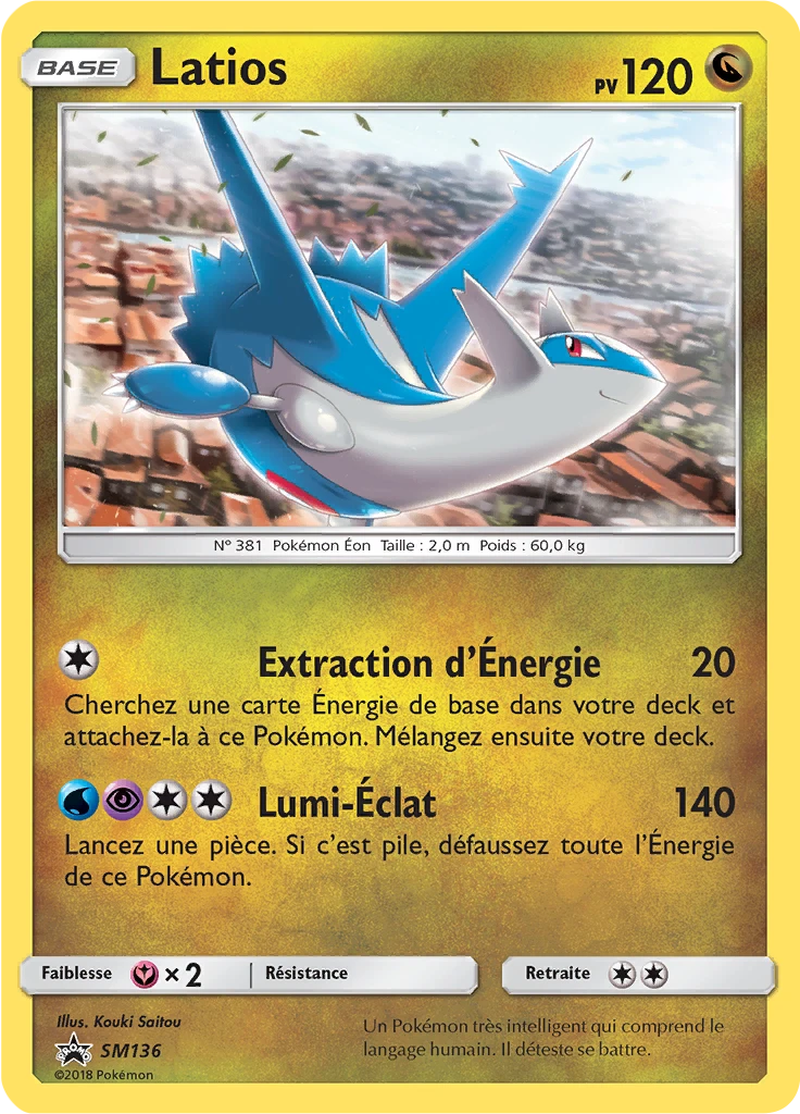 Carte Pokémon Latios de l'extension Promo SM