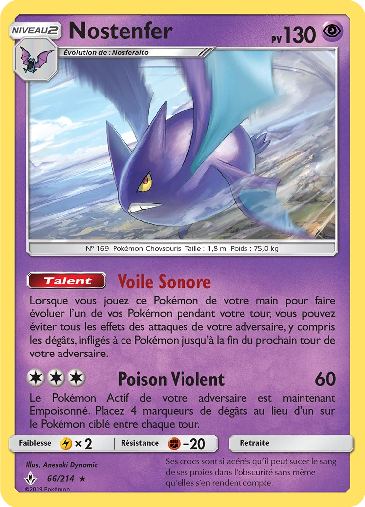 Carte Pokémon Nostenfer de l'extension Alliance Infaillible