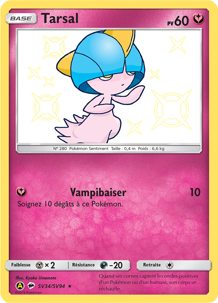 Carte Pokémon Tarsal de l'extension Destinées Occultes