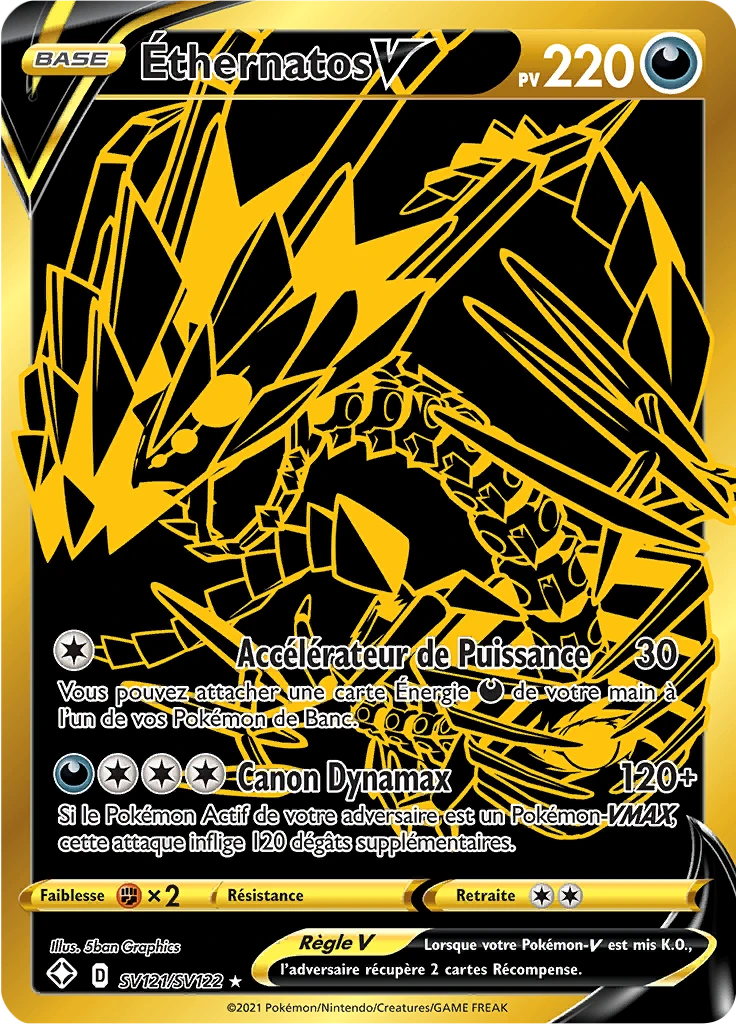 Carte Pokémon Éthernatos V de l'extension Destinées Radieuses
