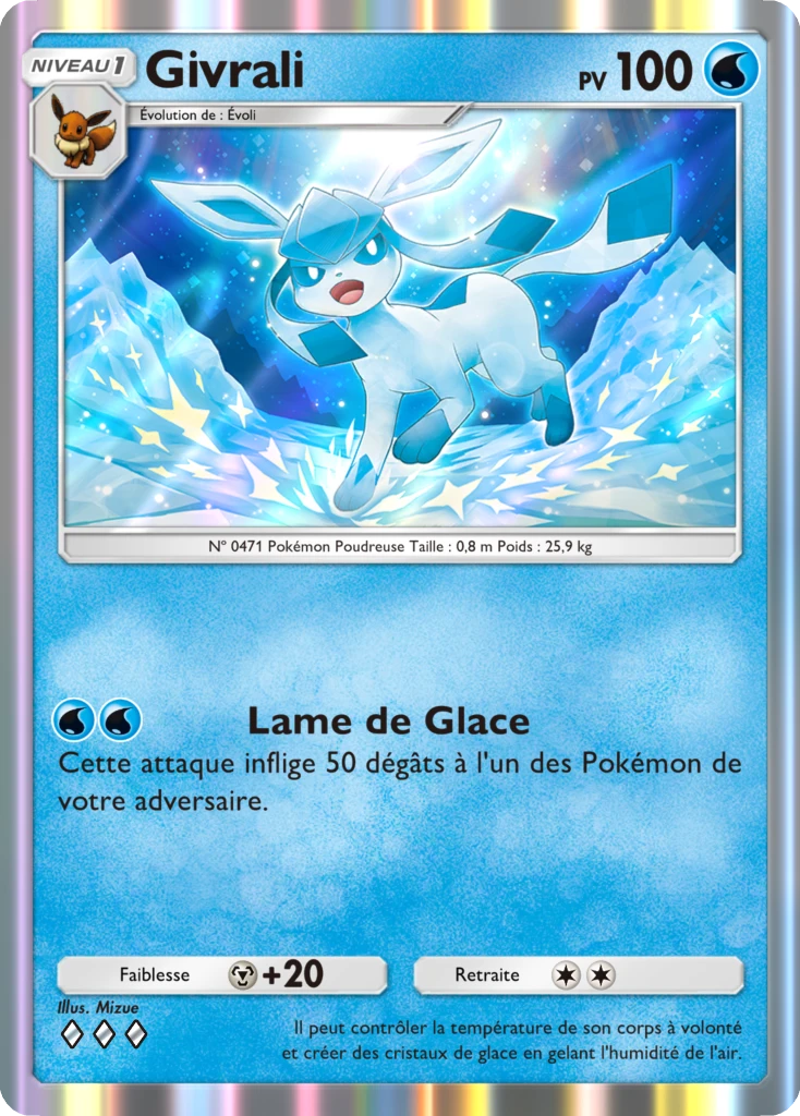 Carte Pokémon Givrali de l'extension La Clairière d'Évoli