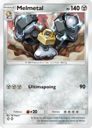 Carte Pokémon Melmetal de l'extension La Clairière d'Évoli