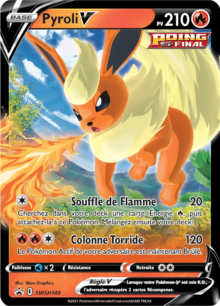Carte Pokémon Pyroli V de l'extension Promo SWSH