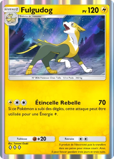 Carte Pokémon Fulgudog de l'extension Source Secrète