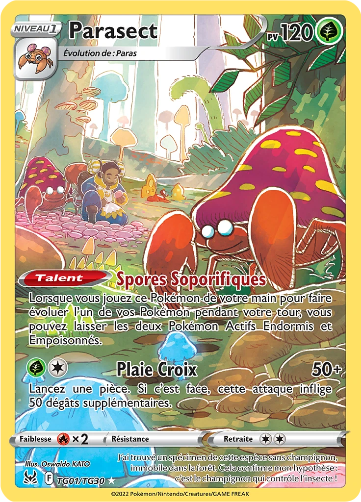 Carte Pokémon Parasect de l'extension Origine Perdue