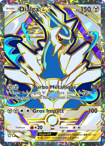 Carte Pokémon Dialga-ex de l'extension Booster de Luxe ex