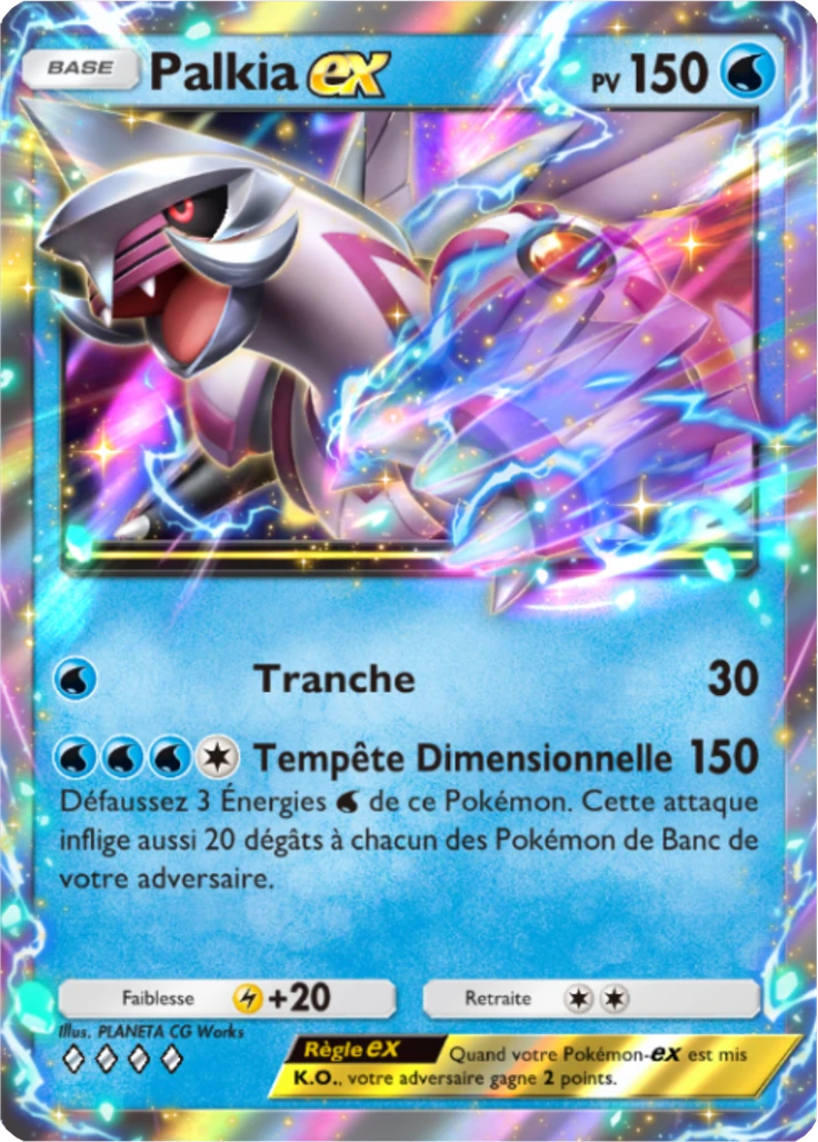 Carte Pokémon Palkia-ex de l'extension Choc Spatio-Temporel