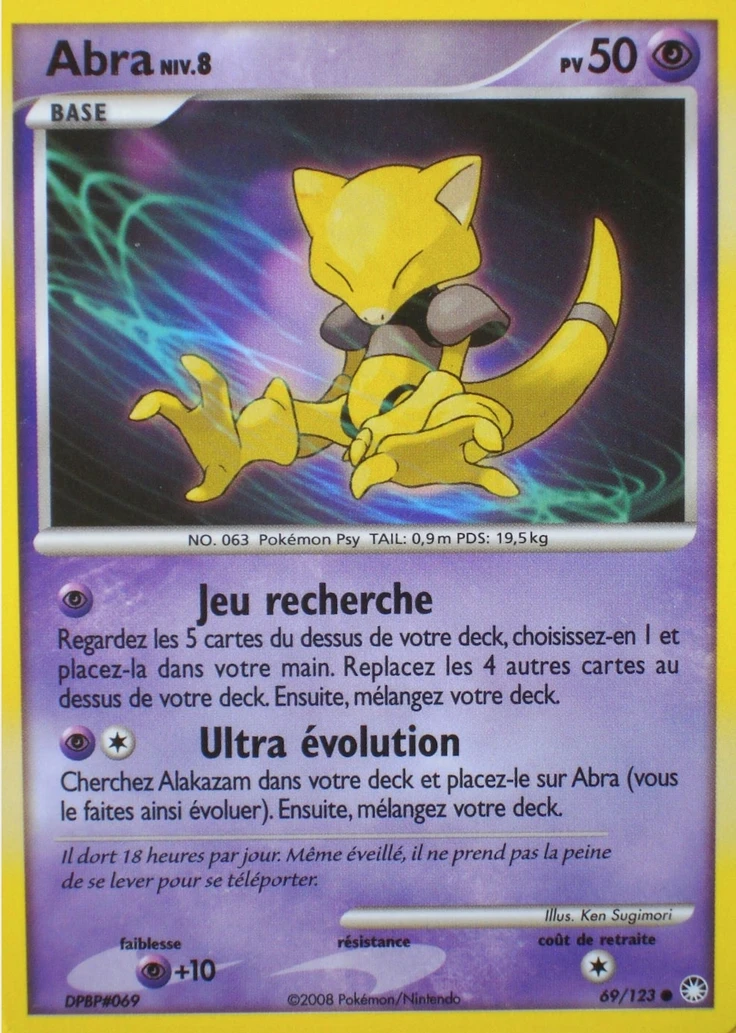 Carte Pokémon Abra de l'extension Trésors Mystérieux