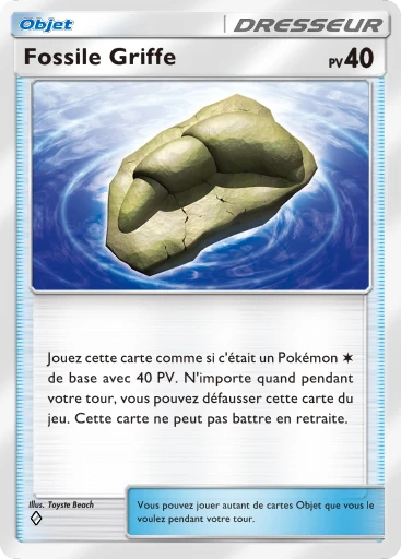 Carte Pokémon Fossile Griffe de l'extension Domination Céleste