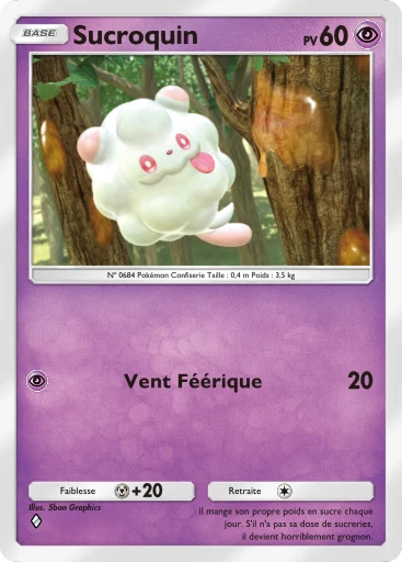 Carte Pokémon Sucroquin de l'extension L'Île Fabuleuse