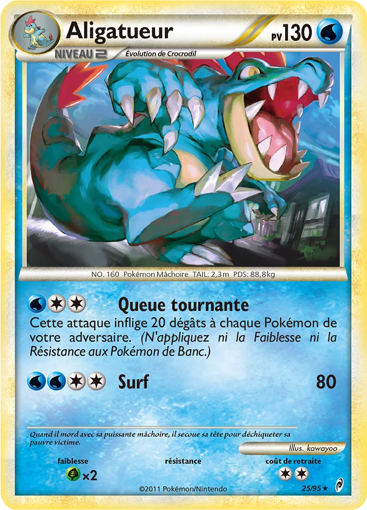 Carte Pokémon Aligatueur de l'extension L'appel des Légendes