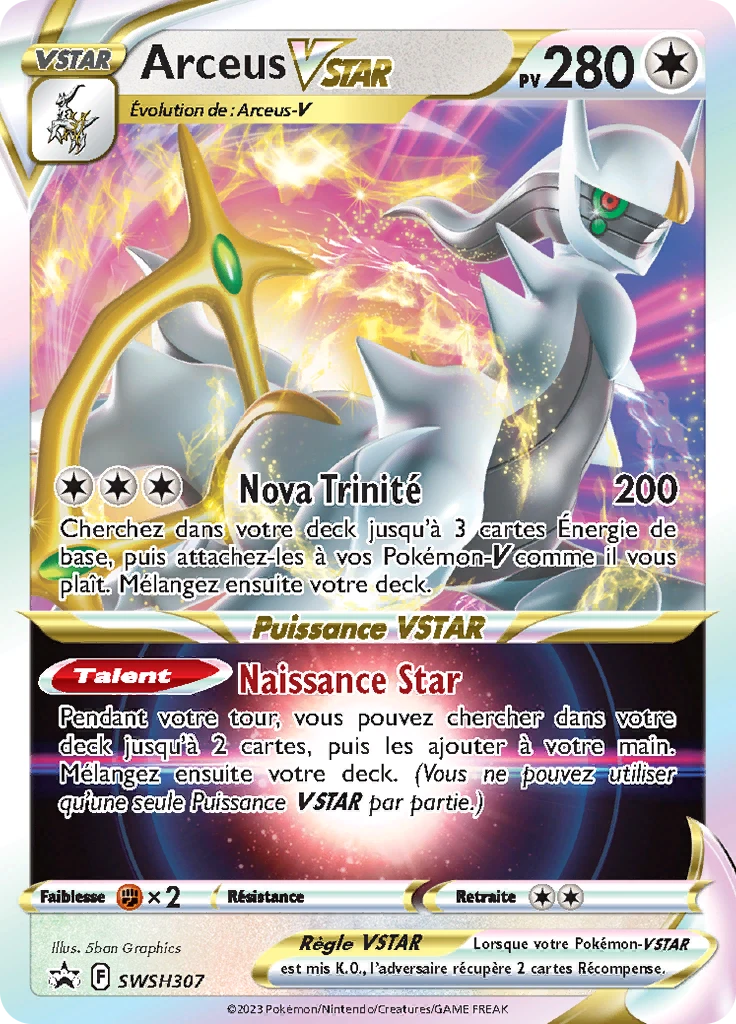 Carte Pokémon Arceus VSTAR de l'extension Promo SWSH