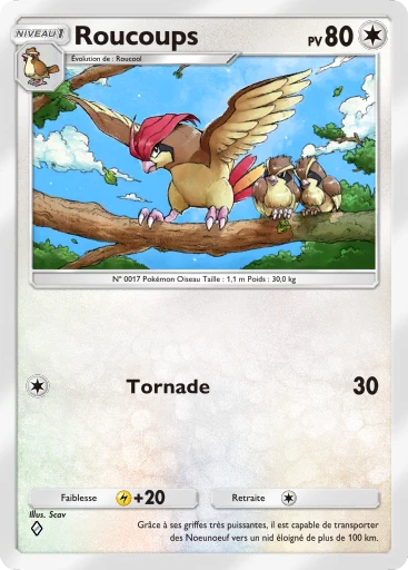 Carte Pokémon Roucoups de l'extension Puissance Génétique