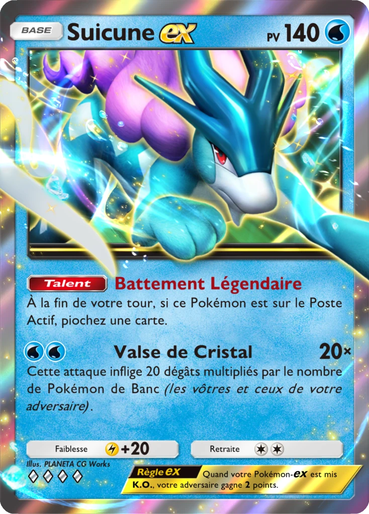 Carte Pokémon Suicune-ex de l'extension Source Secrète