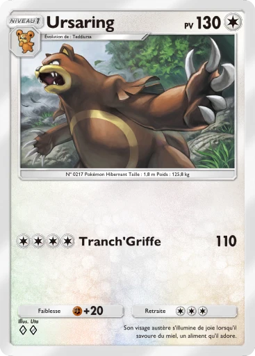 Carte Pokémon Ursaring de l'extension Source Secrète