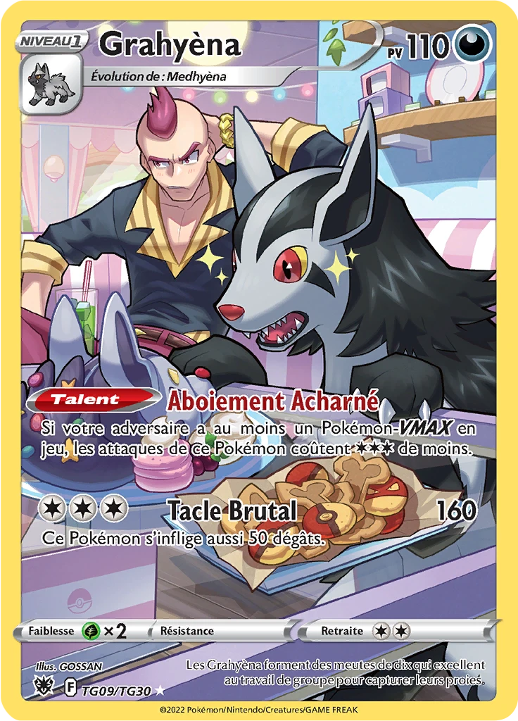 Carte Pokémon Grahyèna de l'extension Astres Radieux
