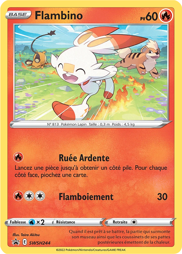 Carte Pokémon Flambino de l'extension Promo SWSH