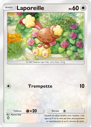 Carte Pokémon Laporeille de l'extension Choc Spatio-Temporel