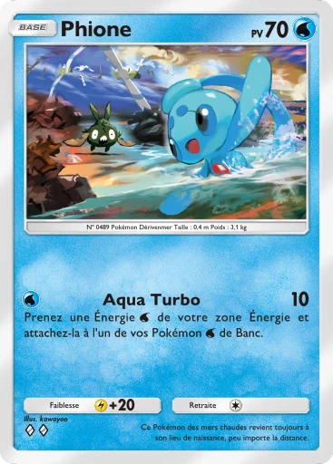 Carte Pokémon Phione de l'extension Méga-Rayonnement