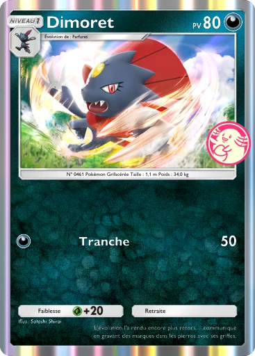Carte Pokémon Dimoret de l'extension Promo-A