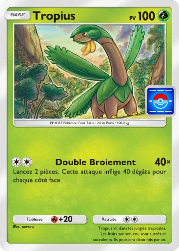 Carte Pokémon Tropius de l'extension Promo-A