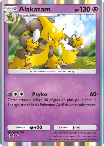 Carte Pokémon Alakazam de l'extension Puissance Génétique