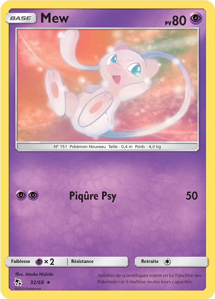 Carte Pokémon Mew de l'extension Destinées Occultes