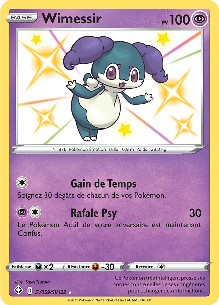 Carte Pokémon Wimessir de l'extension Destinées Radieuses