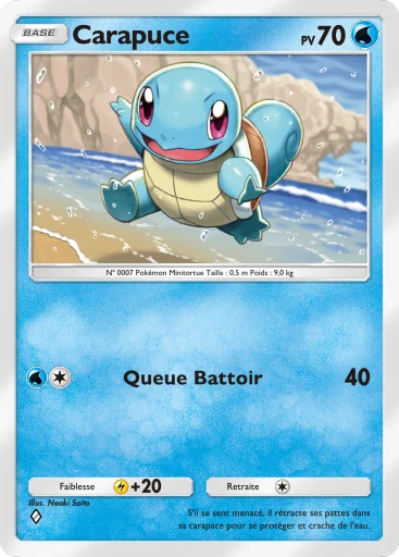Carte Pokémon Carapuce de l'extension Embrasement Écarlate