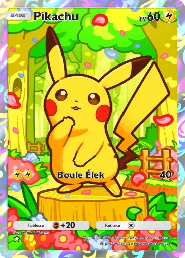 Carte Pokémon Pikachu de l'extension Jours Heureux