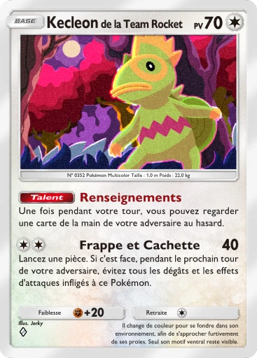 Carte Pokémon Kecleon de la Team Rocket de l'extension L'Ambition de la Team Rocket