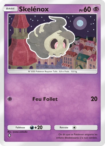 Carte Pokémon Skelénox de l'extension Choc Spatio-Temporel