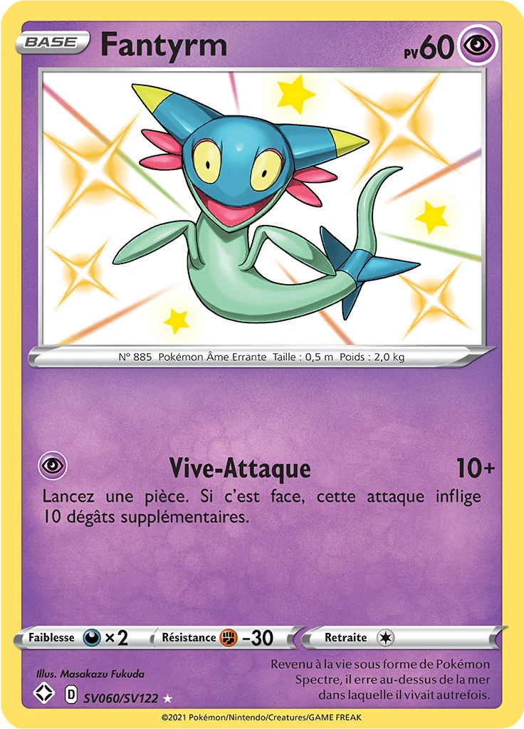 Carte Pokémon Fantyrm de l'extension Destinées Radieuses