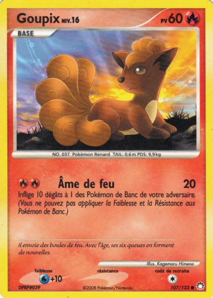 Carte Pokémon Goupix de l'extension Trésors Mystérieux