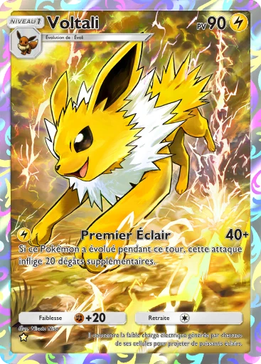 Carte Pokémon Voltali de l'extension La Clairière d'Évoli
