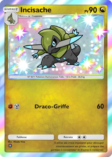 Carte Pokémon Incisache de l'extension Méga-Rayonnement