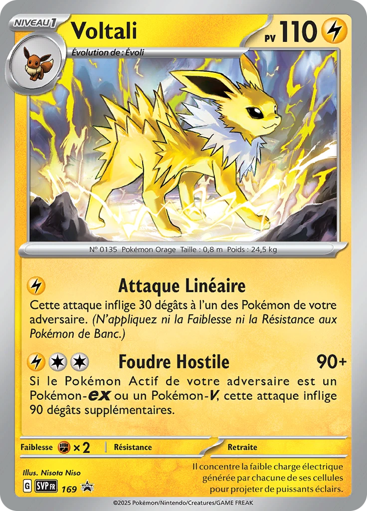 Carte Pokémon Voltali de l'extension SVP Black Star Promos