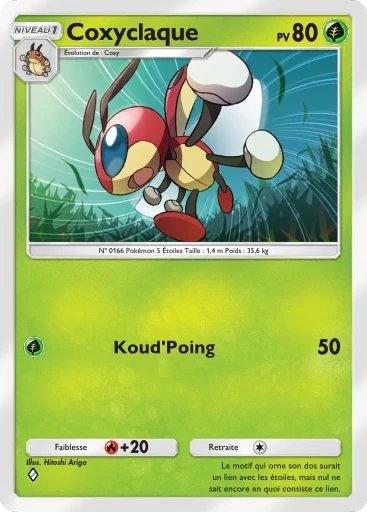 Carte Pokémon Coxyclaque de l'extension Sagesse entre Ciel et Mer