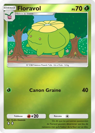 Carte Pokémon Floravol de l'extension Booster de Luxe ex