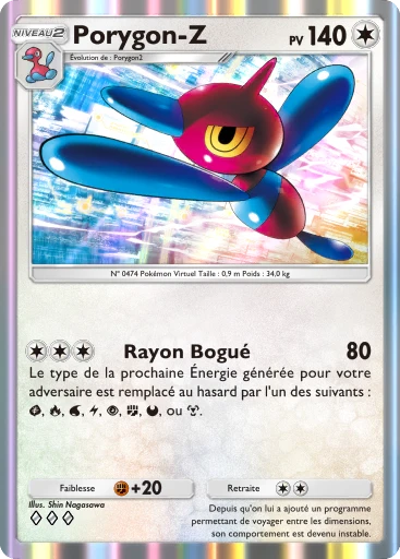 Carte Pokémon Porygon-Z de l'extension Choc Spatio-Temporel