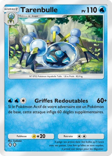 Carte Pokémon Tarenbulle de l'extension Gardiens Astraux