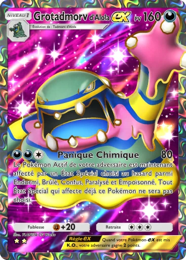 Carte Pokémon Grotadmorv d'Alola-ex de l'extension Gardiens Astraux