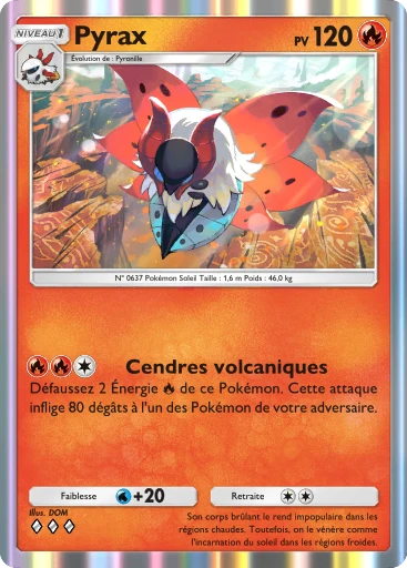Carte Pokémon Pyrax de l'extension L'Île Fabuleuse