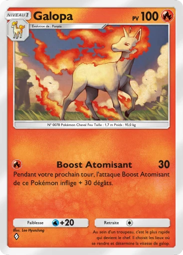 Carte Pokémon Galopa de l'extension Méga-Rayonnement