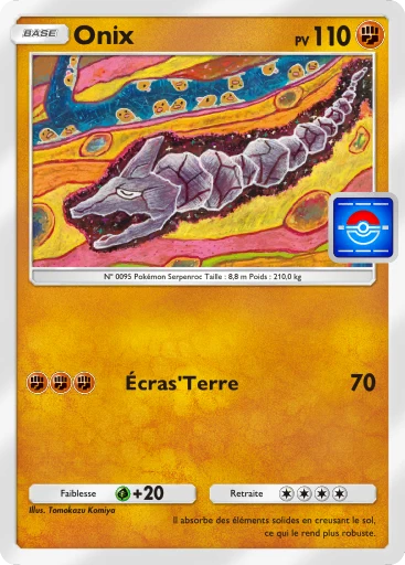Carte Pokémon Onix de l'extension Promo-A