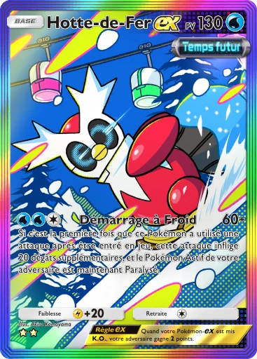 Carte Pokémon Hotte-de-Fer-ex de l'extension Propulsion Paradoxe